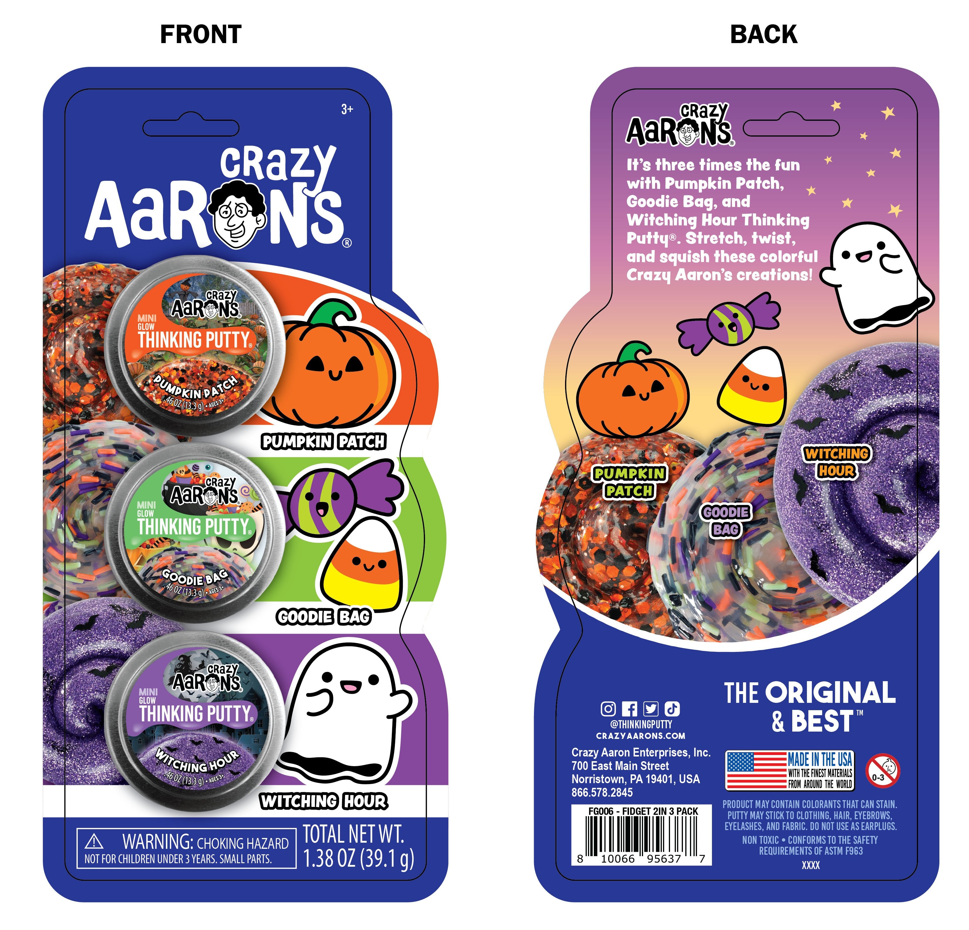 Halloween  Fidget Three Pack - 2" Mini Tins